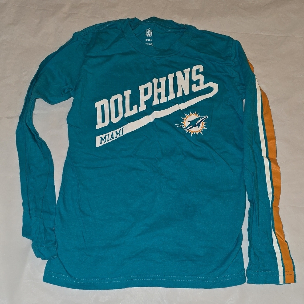 NFL Boys Miami Dolphins Long Sleeved Shirt S